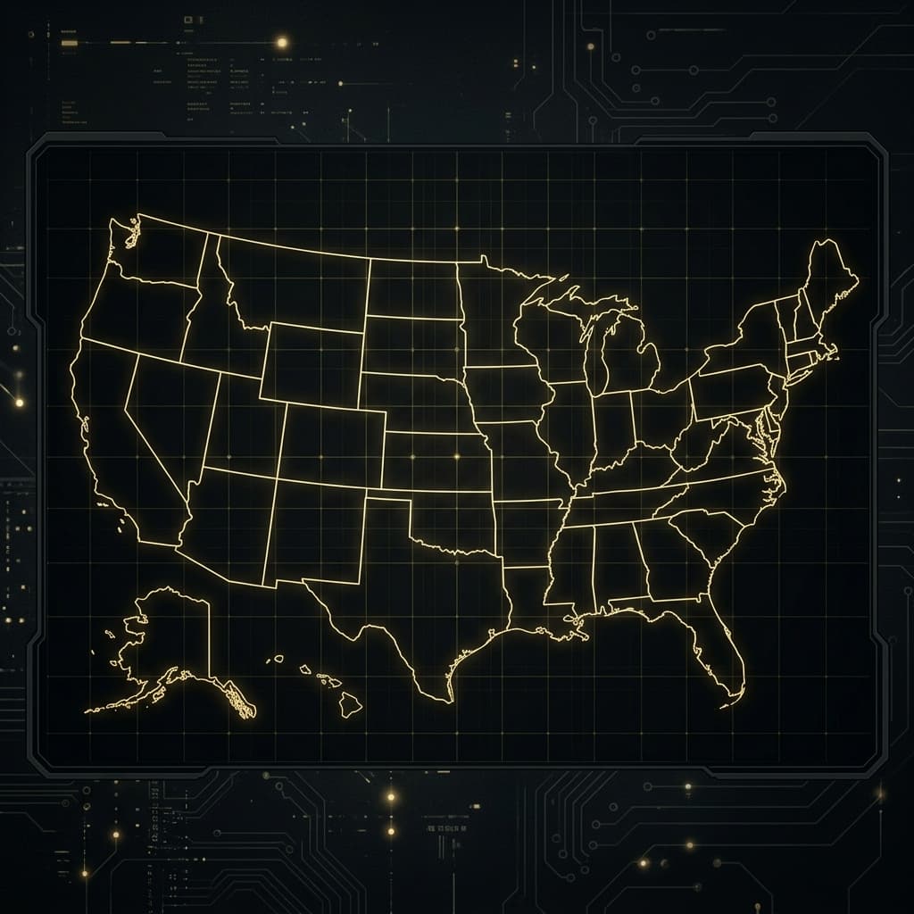 SolarCam360 coverage map of the 15 states served