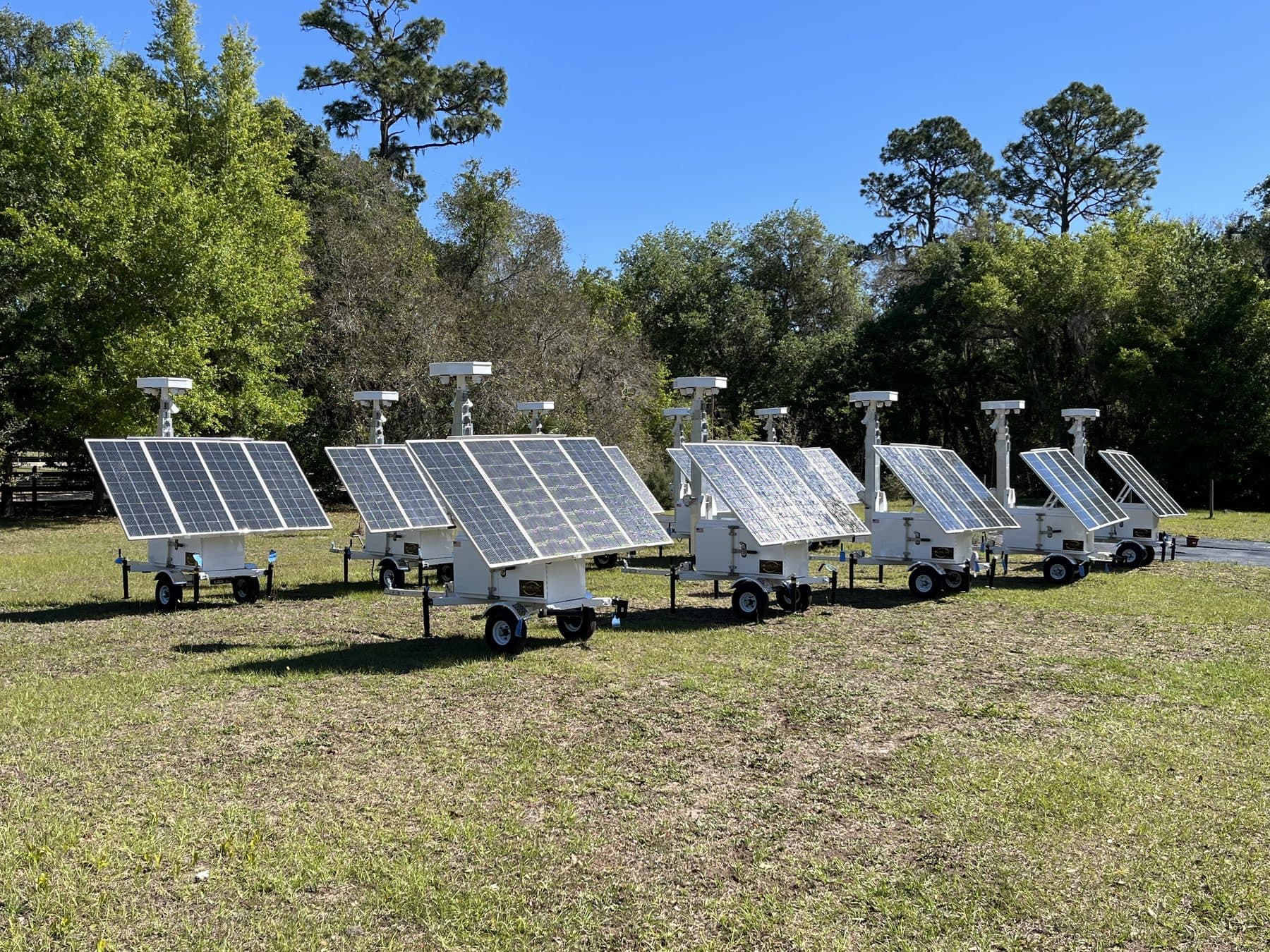 Finished SolarCam360 units lined up ready for deployment