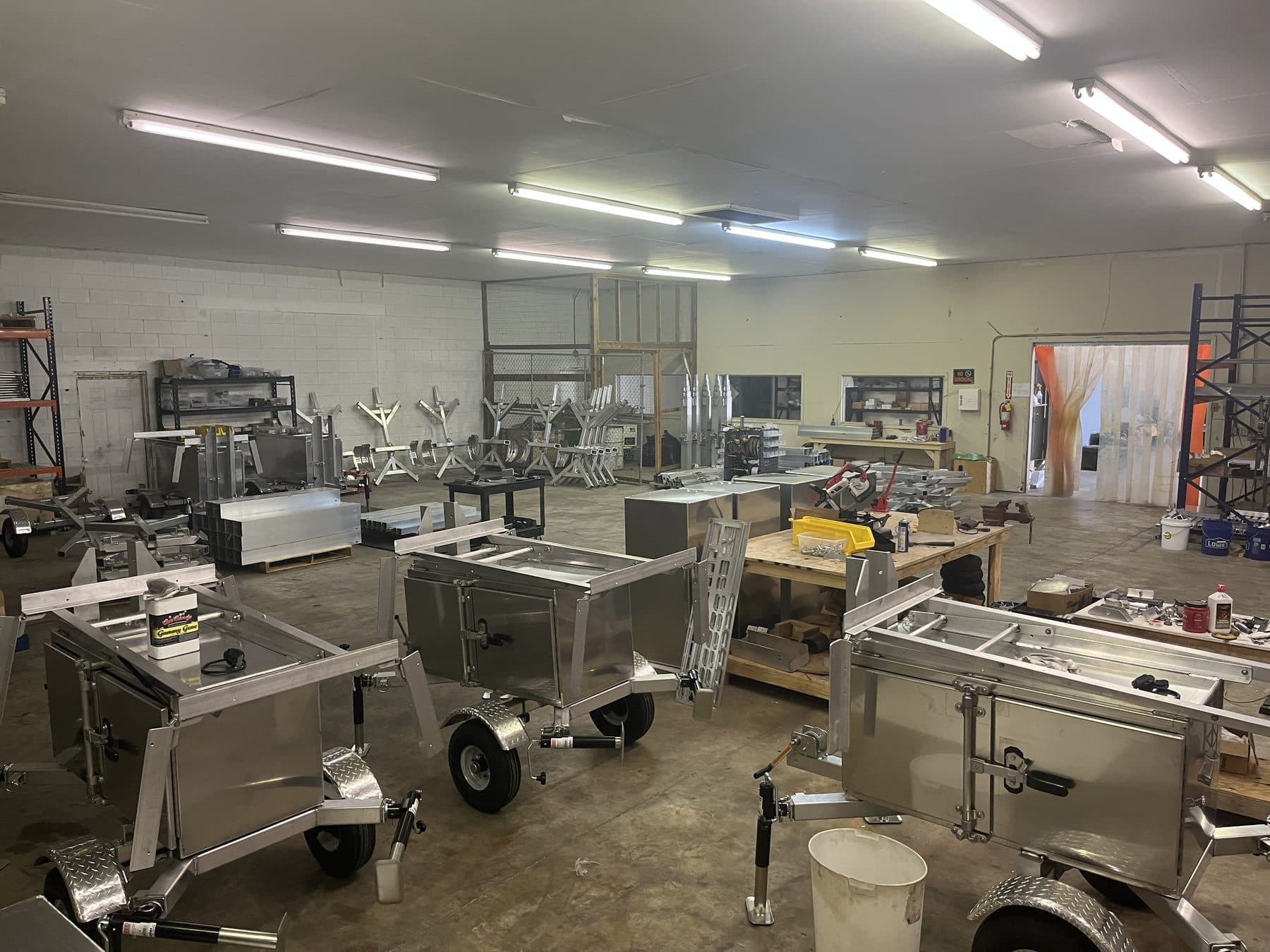 SolarCam360 units under construction on the shop floor