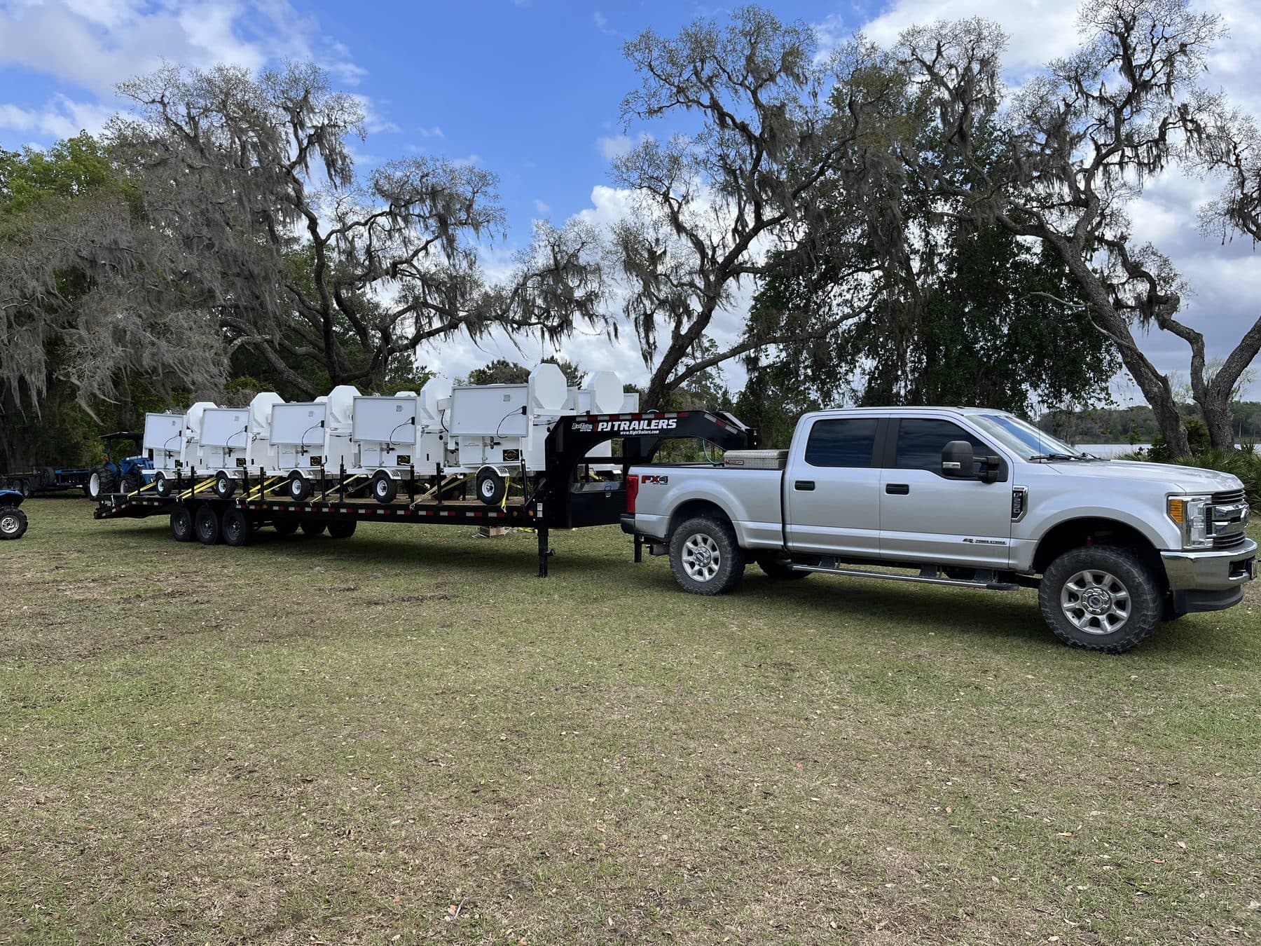 SolarCam360 trailers repositioned as a construction build moves through phases